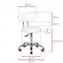 COSMETIC STOOL FOR PEDICURE A-007 WHITE