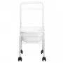 PEDICURE TRAY ON WHEELS WHITE