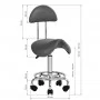 Cosmetic stool 6001 gray