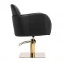 Fauteuil de coiffure Gabbiano Malaga or noir