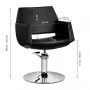 Fauteuil de coiffure Gabbiano Santiago noir