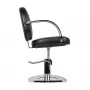 Fauteuil de coiffure noir Gabbiano Asti