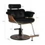 Chaise de coiffure Gabbiano Florence en noyer noir