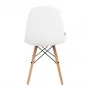 4Rico Sedia scandinava QS-185 in ecopelle bianca