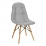 4Rico Scandinavische stoel QS-185 eco grijs leer