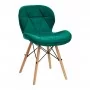 4Silla escandinava Rico QS-186 terciopelo verde