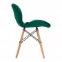 4Sedia scandinava Rico QS-186 in velluto verde