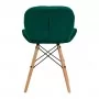 4Sedia scandinava Rico QS-186 in velluto verde