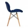 4Sedia scandinava Rico QS-186 in velluto blu scuro