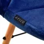 4Sedia scandinava Rico QS-186 in velluto blu scuro