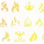 Transfer Foil Luminous Flames 100 cm, luminous in UV Nr.: 3