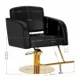 Barbershop chair Gabbiano Turin gold and black