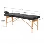 Mesa de massagem Comfort Activ Fizjo Lux 3 segmentos 190x70 preto