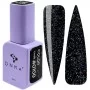 DNKa Gel Nail Polish 0100 (black with holographic glitter), 12 ml