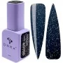 DNKa Laca de uñas de gel 0098 (azul oscuro con purpurina), 12 ml