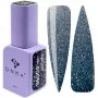 Vernis à ongles DNKa Gel 0096 (gris-bleu avec paillettes), 12 ml