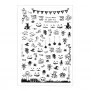 Dunne zelfklevende Halloweenstickers R234 zilver