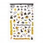 Thin self-adhesive Halloween stickers R226