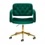 4 Rico QS-OF213G velvet green chair