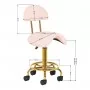 Cosmetic stool 6001-G gold - pink