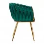 4 Rico QS-GW06G chaise en velours vert