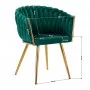 4 Rico QS-GW06G chaise en velours vert