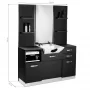 Gabbiano barber console with sink B085 black