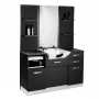 Gabbiano barber console with sink B085 black