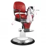 Fauteuil de coiffure pour enfants Gabbiano, cheval de couleur bordeaux