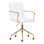 Fauteuil cosmétique QS-OF211G, or blanc