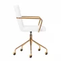 Fauteuil cosmétique QS-OF211G, or blanc