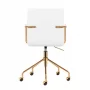 Fauteuil cosmétique QS-OF211G, or blanc