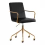 Fauteuil cosmétique QS-OF211G, or noir