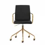 Fauteuil cosmétique QS-OF211G, or noir