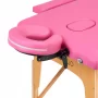 Mesa de massagem dobrável Komfort Activ Fizjo, 2 segmentos, cor-de-rosa