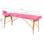 Komfort Activ Fizjo folding massage table, 2 segments, pink