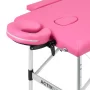 Activ Fizjo mesa de massagem em alumínio Comfort, cor-de-rosa