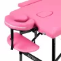 Activ Fizjo Aluminum Folding Comfort Table, Pink, Black