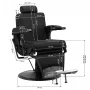 Fauteuil de barbier Gabbiano Continental noir