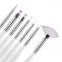 Acrylic Gel Decor Brushes, hvid, 7 elementer