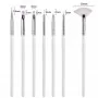 Acrylic Gel Decor Brushes, white, 7 elements