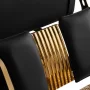 Gabbiano Leonardo hairdresser's chair, gold and black