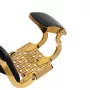 Gabbiano Leonardo hairdresser's chair, gold and black