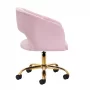 4Rico Sillón giratorio QS-OF212G Terciopelo rosa