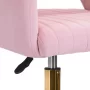 4Rico Sillón giratorio QS-OF212G Terciopelo rosa