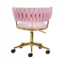 4Rico Swivel Chair QS-GW01G Pink Velvet