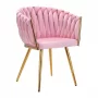 4Rico Chair QS-GW06G Pink Velvet