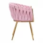 4Rico Chair QS-GW06G Velluto rosa