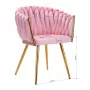 4Rico Chair QS-GW06G Velluto rosa