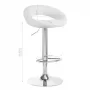 4Rico QS-B10 tabouret de bar eco, cuir blanc